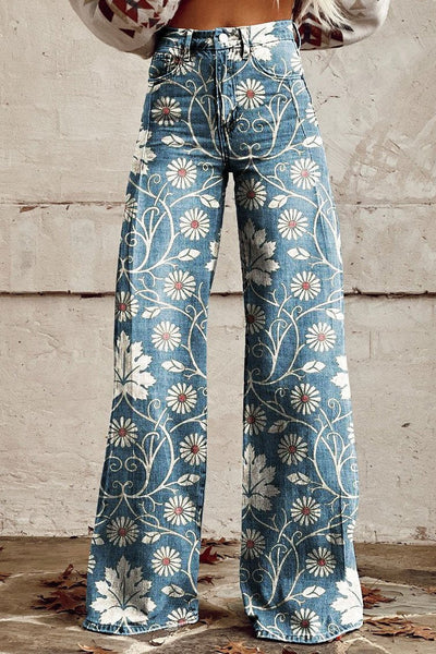 BLUE | VINTAGE FLOWER PANTS