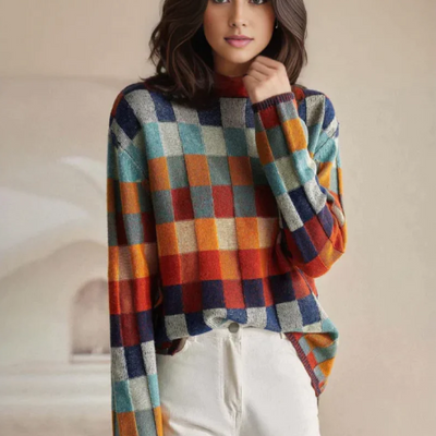 Ariala | Kashmir Patchwork Turtleneck