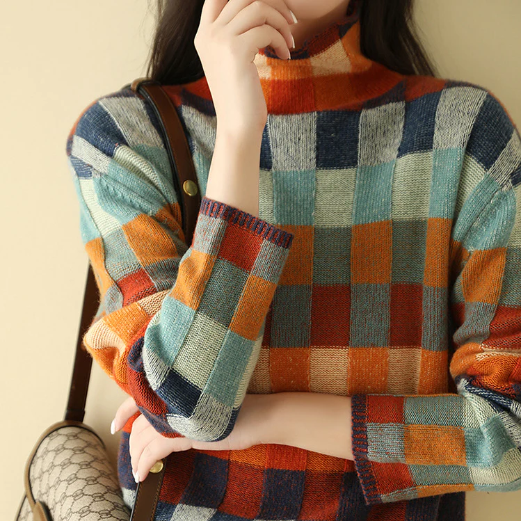 Ariala | Kashmir Patchwork Turtleneck