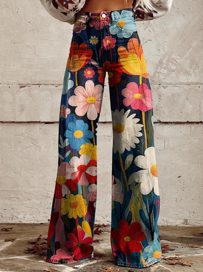 AMANDA | RETRO FLOWER POWER PANTS