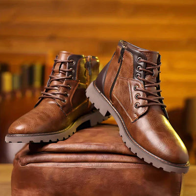 Knox | Robust Leather Lace-Up Boots